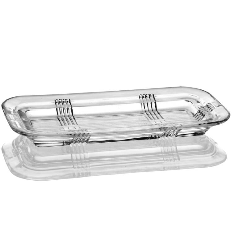 Crisscross Clear 1/4 Pound Butter Dish, No Lid