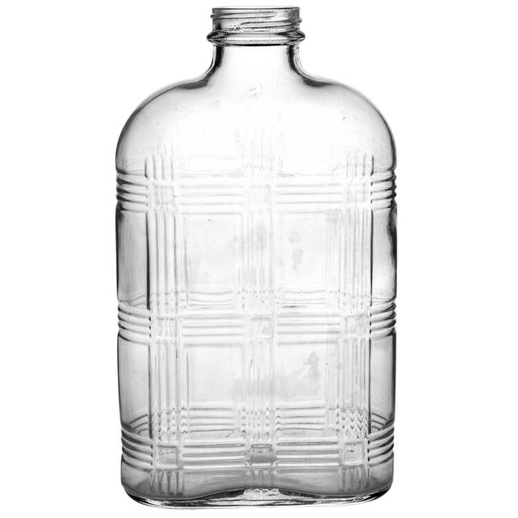 Crisscross Clear Small Bottle No Metal Cap