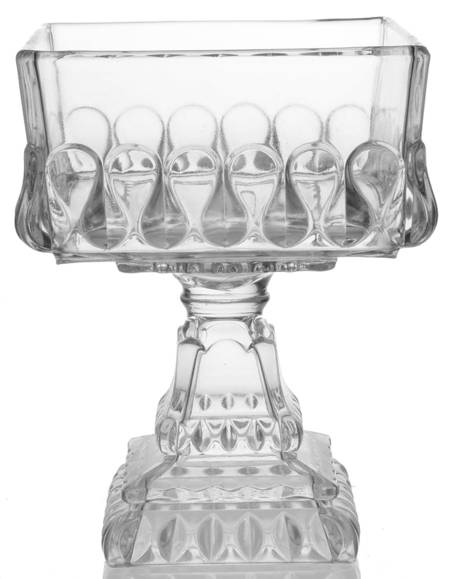 Crystal Wedding 6" Square Compote No Lid