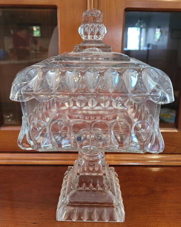 Crystal Wedding Large Bowl Wedding & Lid