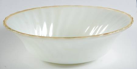 Swirl Golden Shell Lustre 8" Round Vegetable Bowl
