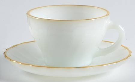 Swirl Golden Shell Lustre Cup & Saucer Set