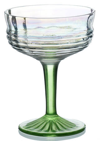 Circle Green Iridescent Champagne/Tall Sherbet