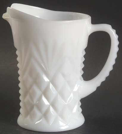 Prescut Pineapple Milk Glass Creamer