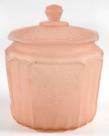 Mayfair Pink Frosted Cookie Jar & Lid