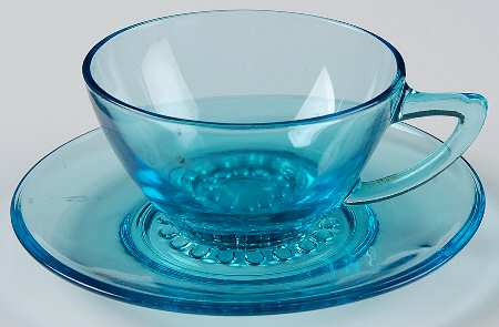 Capri Hobnail Cup and Saucer Set