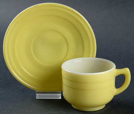 Moderntone Little Hostess Chartreuse Child's Cup & Saucer Set