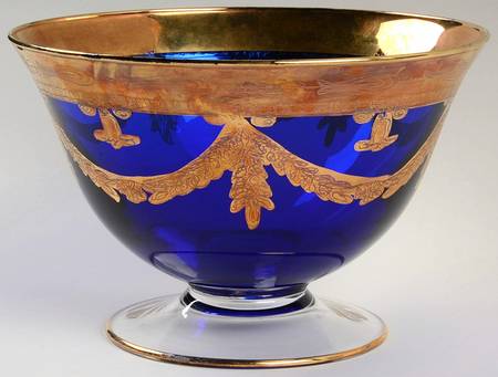 Medici Cobalt 8" Footed Bowl