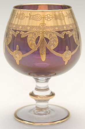 AIZ2 Amethyst Brandy Glass