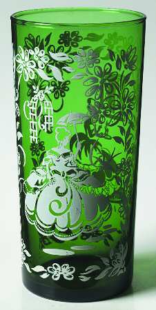 Colonial Lady Green 15 Oz Flat Tumbler