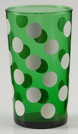 Polka Dots 10 Oz Flat Tumbler