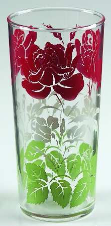 Red Rose (Older) by Anchor Hocking