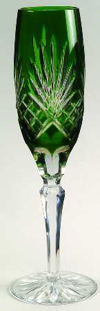 Caroline Emerald Green Fluted Champagne