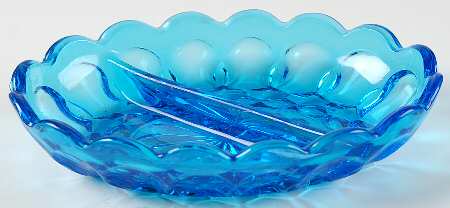 Fairfield Laser Blue 7" Oval 2 Part Relish