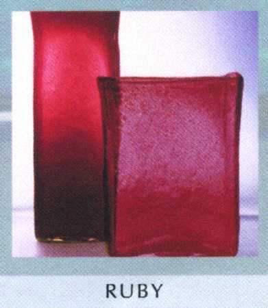 Fizz Ruby 12" Square Vase