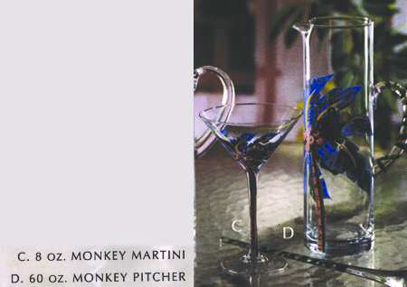Monkey Business Martini Pitcher with Stirrer
