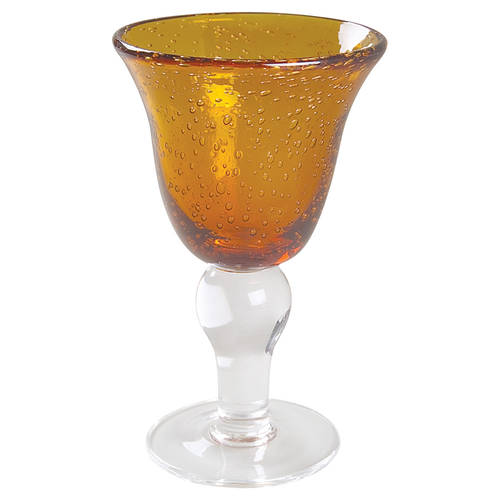 Iris Amber Wine Glass