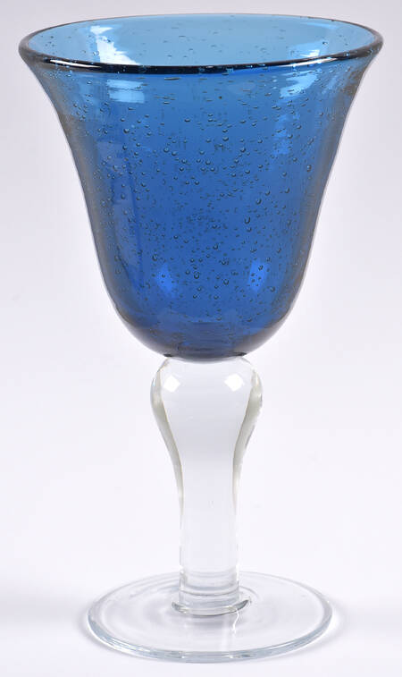 Iris Slate Blue Water Goblet
