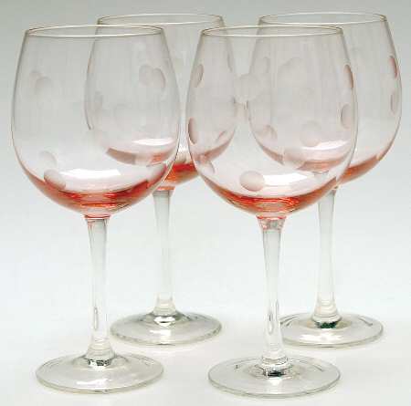 Polka Dot Multicolor Balloon Wine - Set of 4