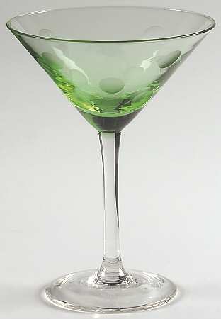 Polka Dot Multicolor Martini Glass