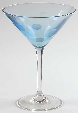 Polka Dot Multicolor Martini Glass