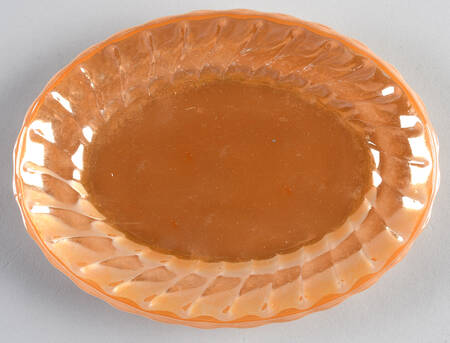 Peach Lustre Shell 8" Oval Platter