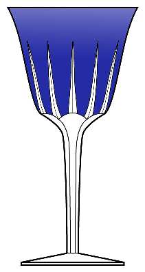 Patrizia Cobalt Blue Water Goblet