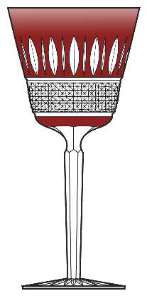 Saxonia Ruby Water Goblet