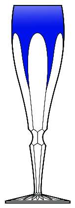 Edina Cobalt Blue Fluted Champagne