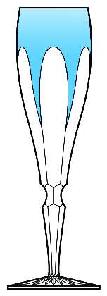 Edina Light Blue Fluted Champagne