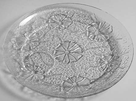 Rainflower Clear Snack Plate No Cup