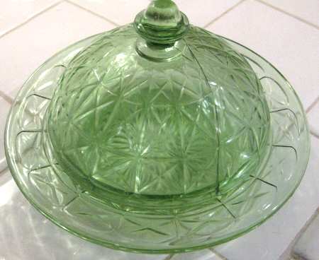 X Design Green Round Covered Butter