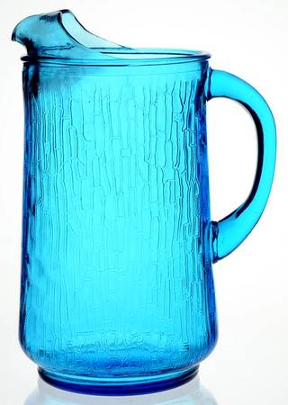 Pagoda Laser Blue Pitcher