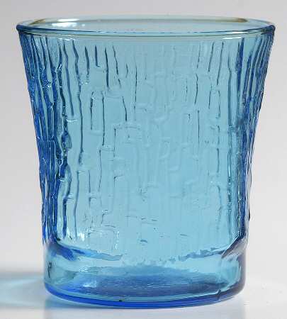 Pagoda Laser Blue On the Rocks Glass by Anchor Hocking