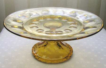 Reflection-Amber Cake Stand