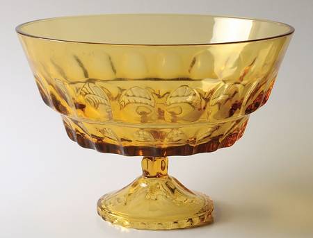 Reflection-Amber 10" Footed Centerpiece