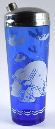 Windmill Cocktail Shaker with Metal Lid