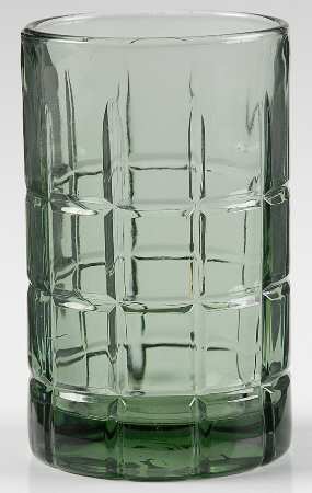 Tartan Dark Green (Olive) Flat Juice Glass