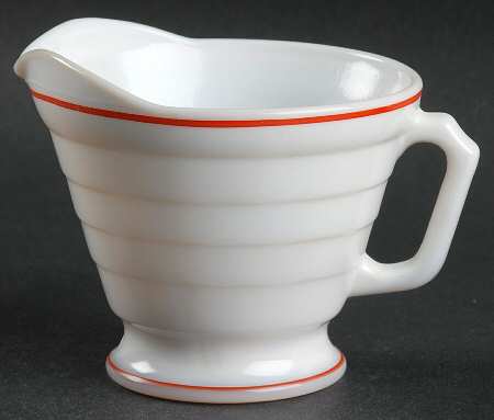 Moderntone Platonite Red Stripe Creamer