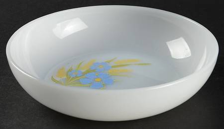Blue & Gold Floral Coupe Soup Bowl