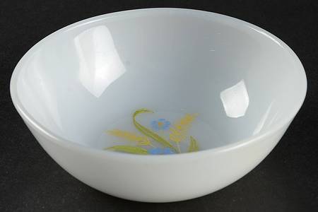 Blue & Gold Floral Small Fruit Dessert Bowl