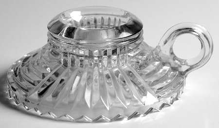 AHC34 Clear Handled Candleholder