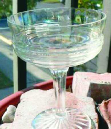 Circle Clear Iridescent Champagne/Tall Sherbet