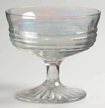 Circle Clear Iridescent Low Sherbet