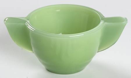 Concentric Rib Jade Child's Open Sugar