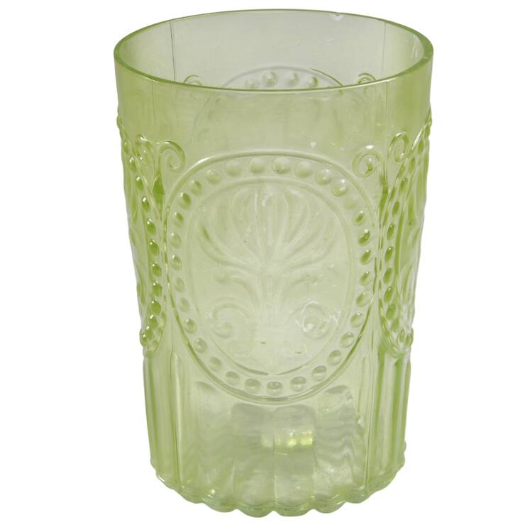 Fleur de Lis 9 Oz Chartreuse Flat Tumbler