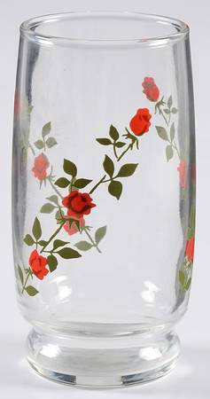 Red Roses (Newer) Highball Glass