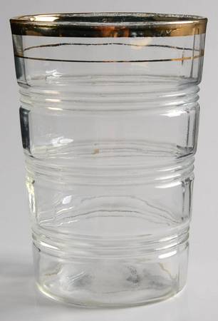 Banded Rings Gold 8 Oz Flat Tumbler