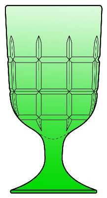 Tartan Emerald Green Water Goblet