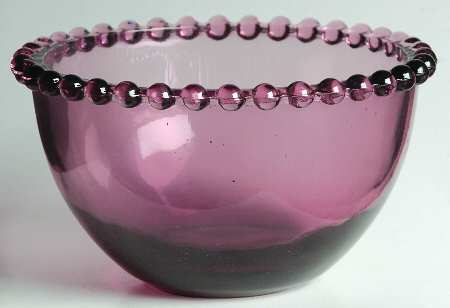 Beaded Lavender Small Dessert Bowl